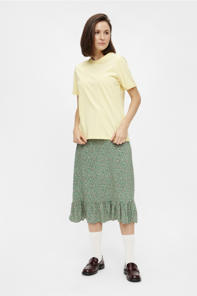 PCRIA SS FOLD UP SOLID TEE JRS NOOS 17086970 PALE BANANA